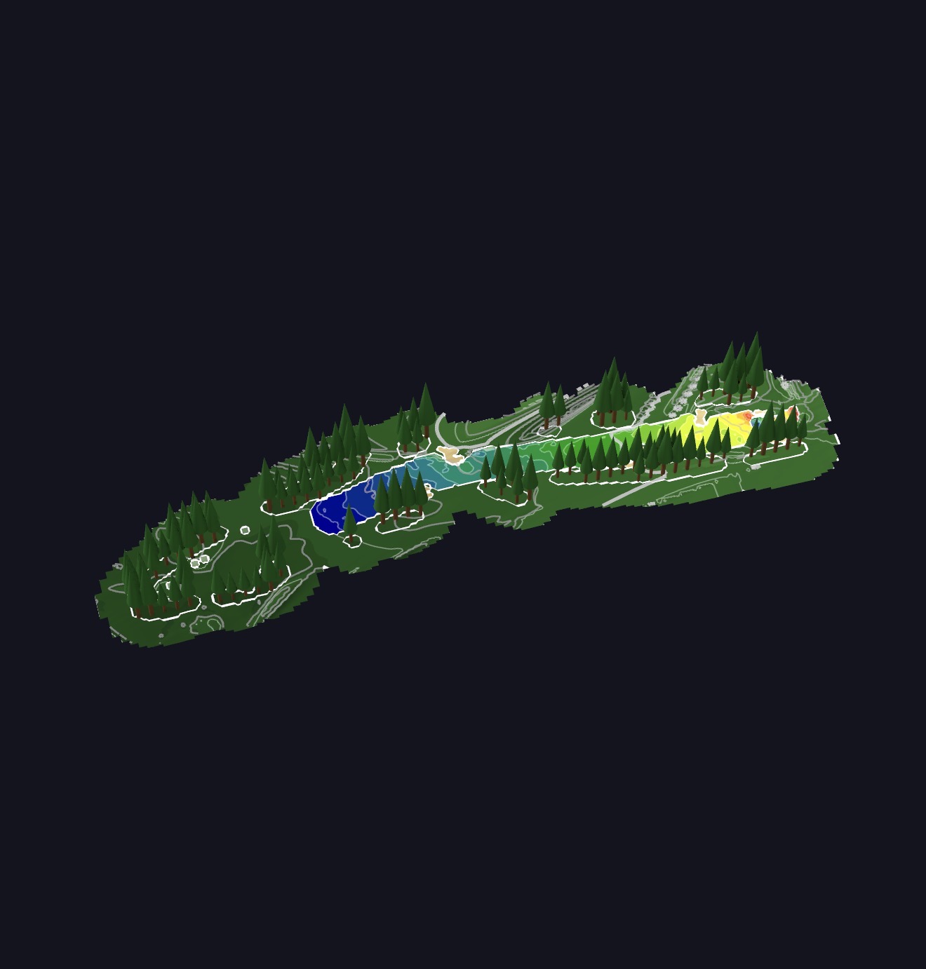 Full-hole 3D contour render