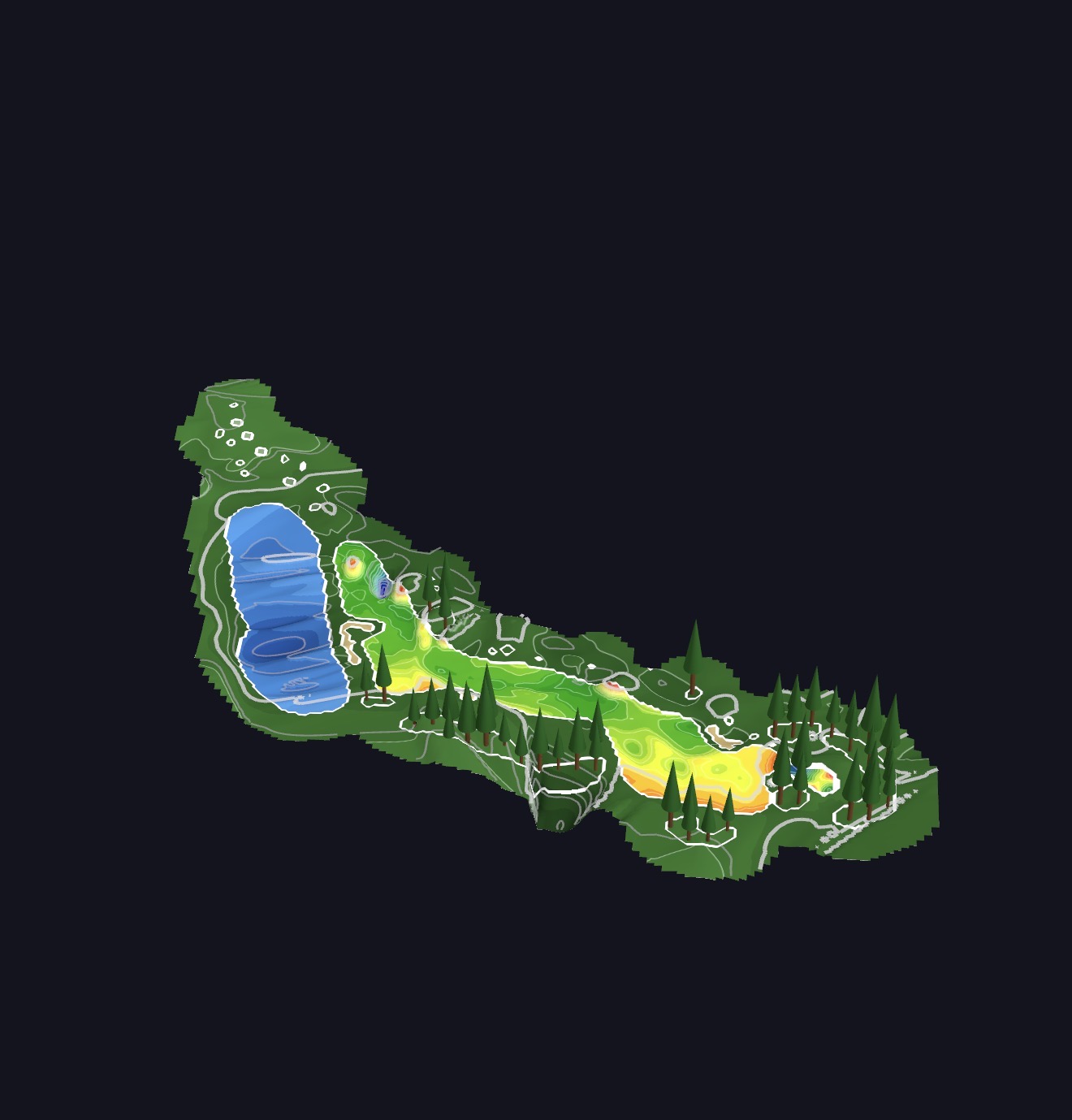 Full-hole 3D contour render