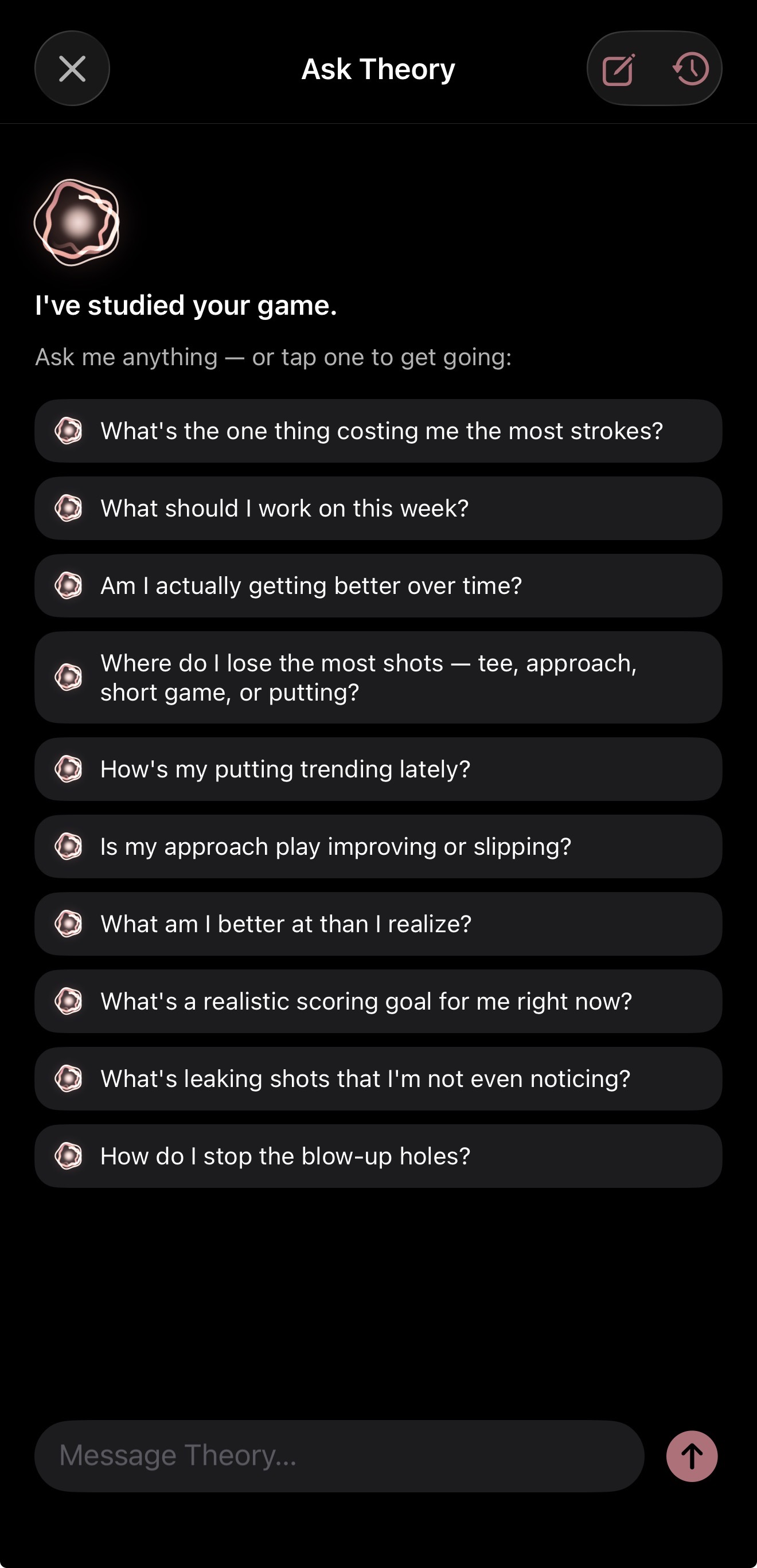 Theory ranking where your strokes go